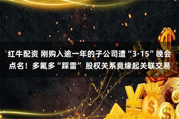 红牛配资 刚购入逾一年的子公司遭“3·15”晚会点名！多氟多“踩雷” 股权关系竟缘起关联交易