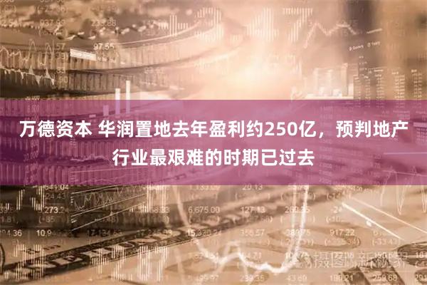 万德资本 华润置地去年盈利约250亿，预判地产行业最艰难的时期已过去
